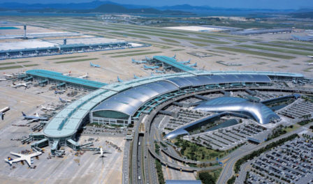 aerial view seoul incheon airport