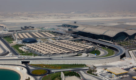 aerial view hamad international airport