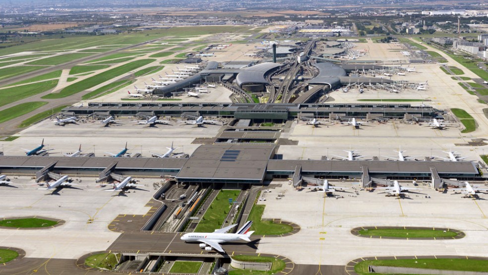 paris charles de gaulle airport from above