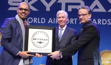 hyderabad airport wins award for best airport staff in india and south asia