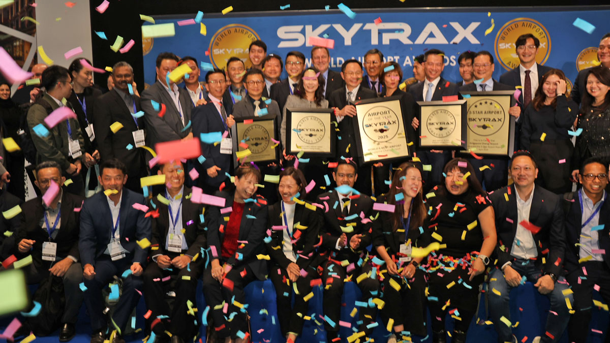 Singapore Changi celebrate at the 2025 world airport awards