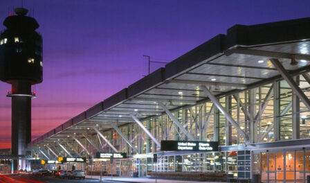 nighttime at Vancouver international airport